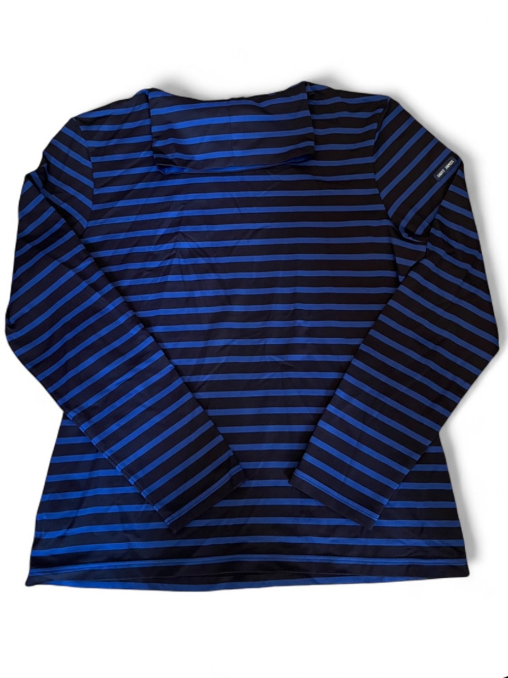 Saint James size 10 (M) Blue and Black Striped Long Sleeve Top